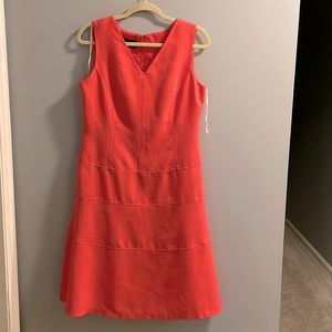 Sleeveless coral Black Label by Evan Picone dress, sz 12